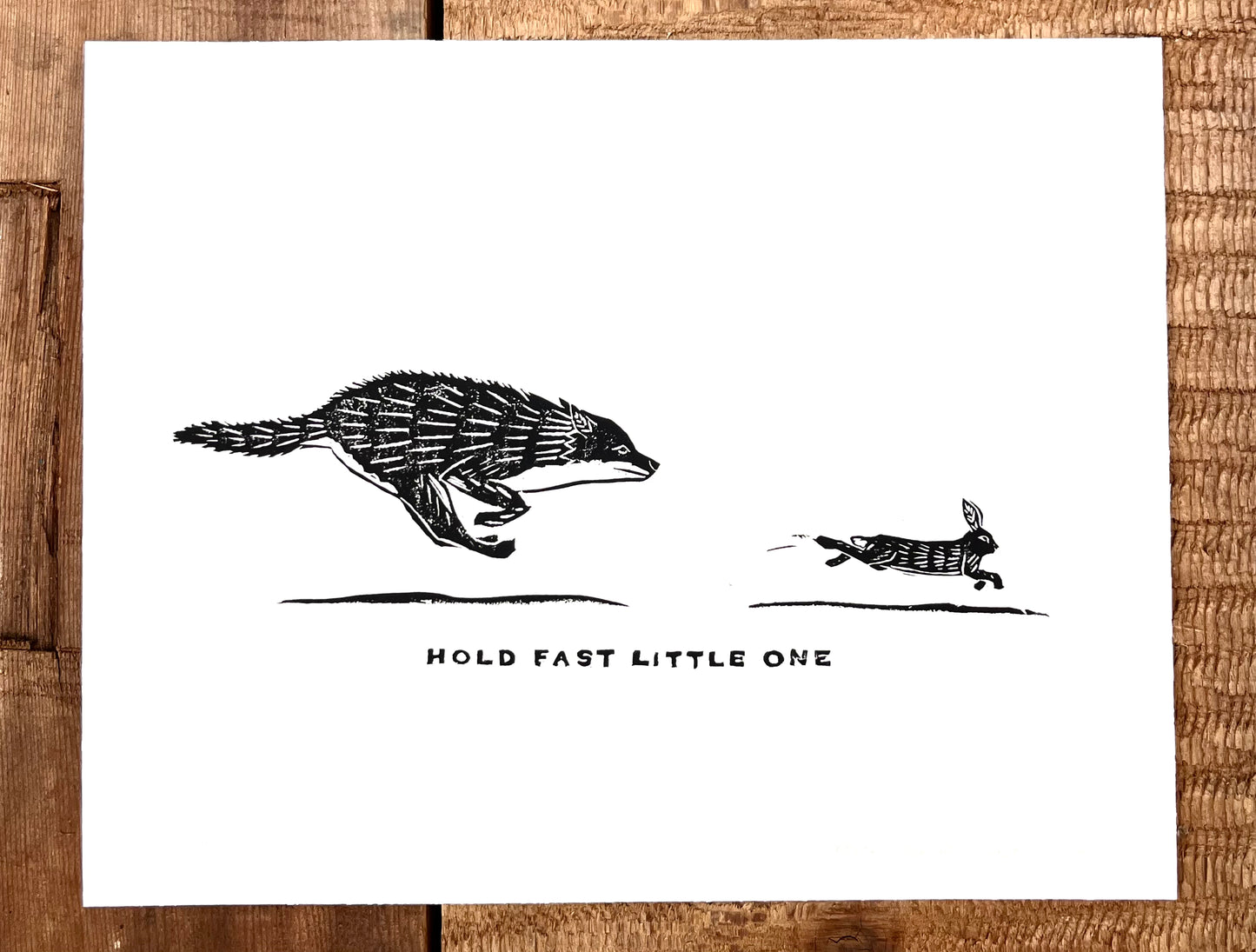 Hold Fast Block Print