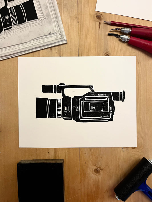 VX block print  9”x11”