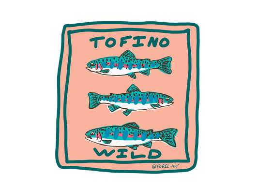 Tofino wild sticker 4"