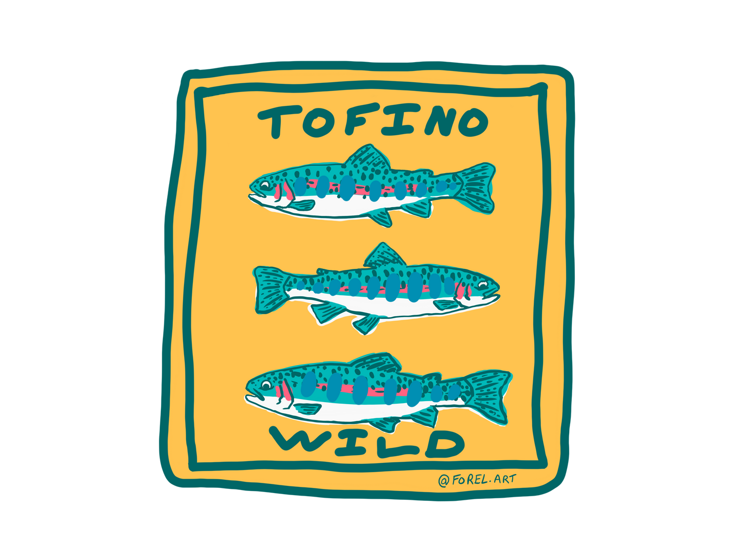 Tofino wild sticker 4"